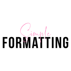 Simple Formatting